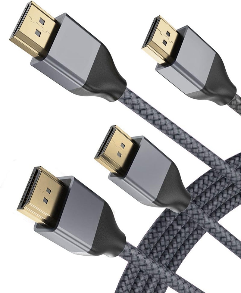 Basesailor 8K HDMI Cable 6.6FT/2M 2Pack,HDMI 2.1 Cables 48Gbps Ultra High Speed Braided Cord Support 8K@60Hz,4K@120Hz for PS5,Xbox Series X/S,Roku,TV,Laptop,Monitor,eARC HDR HDCP 2.2 2.3 - Image 1